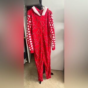 Amazon Red Candy Cane Jumpsuit